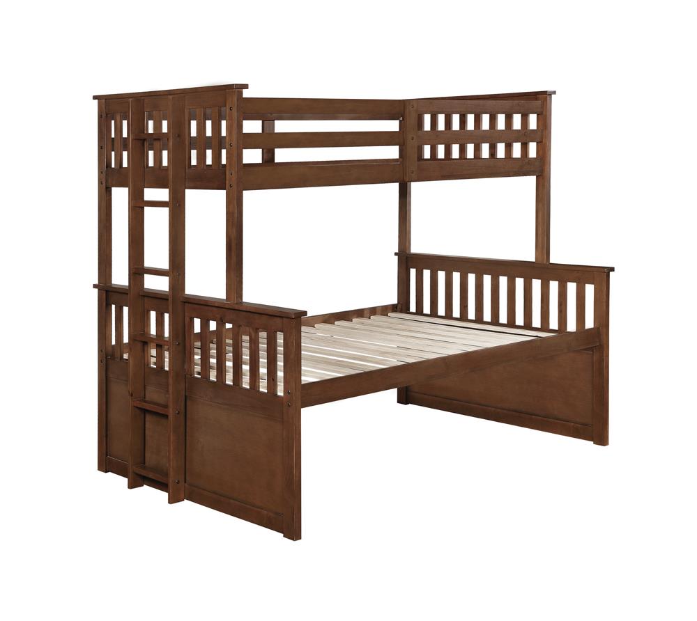 Atkin Twin Extra Long over Queen 3-drawer Bunk Bed Weathered Walnut - What A Room