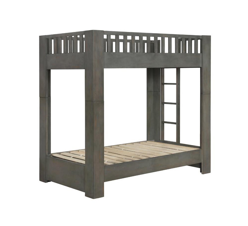 Wenco Twin/Twin Bunk Bed with 3-drawer Storage Antique Grey - What A Room