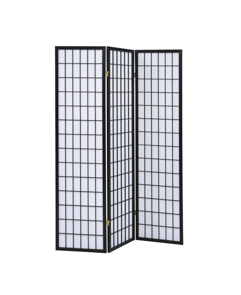 3-panel Folding Screen Black and White - What A Room
