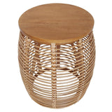 Iris Rattan Side/ End Table - What A Room