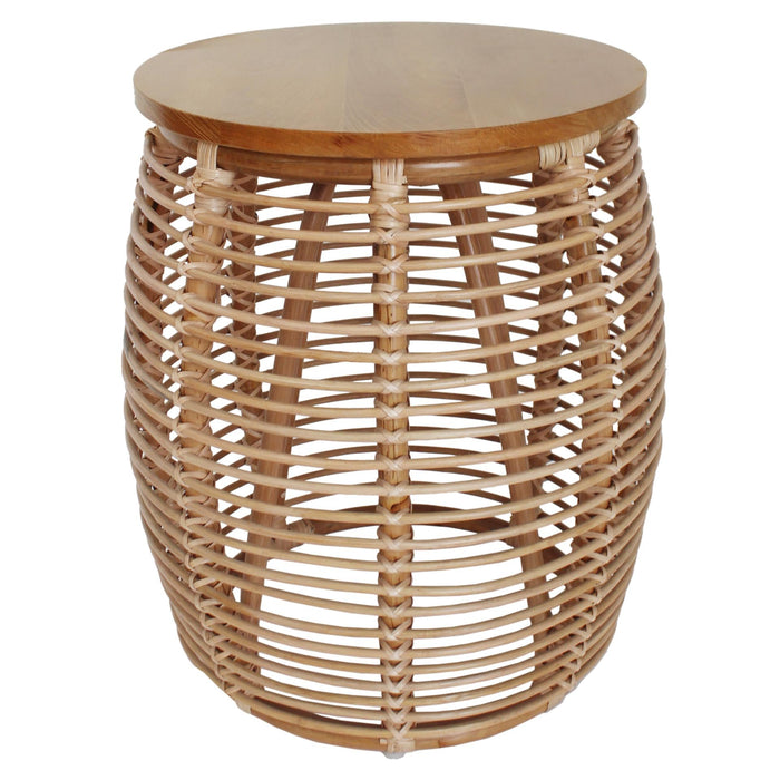 Iris Rattan Side/ End Table - What A Room