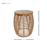 Iris Rattan Side/ End Table - What A Room