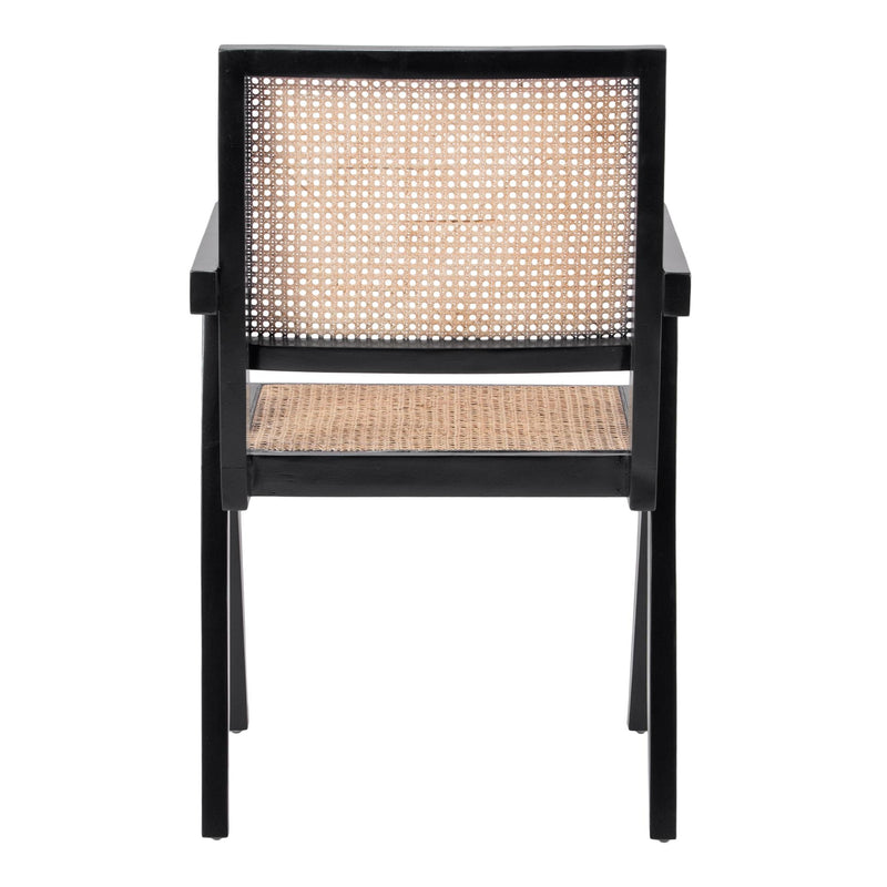 Bordeaux Mahogany Rattan Dining Side Chair - What A Room