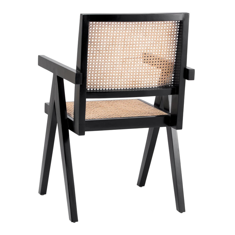 Bordeaux Mahogany Rattan Dining Side Chair - What A Room