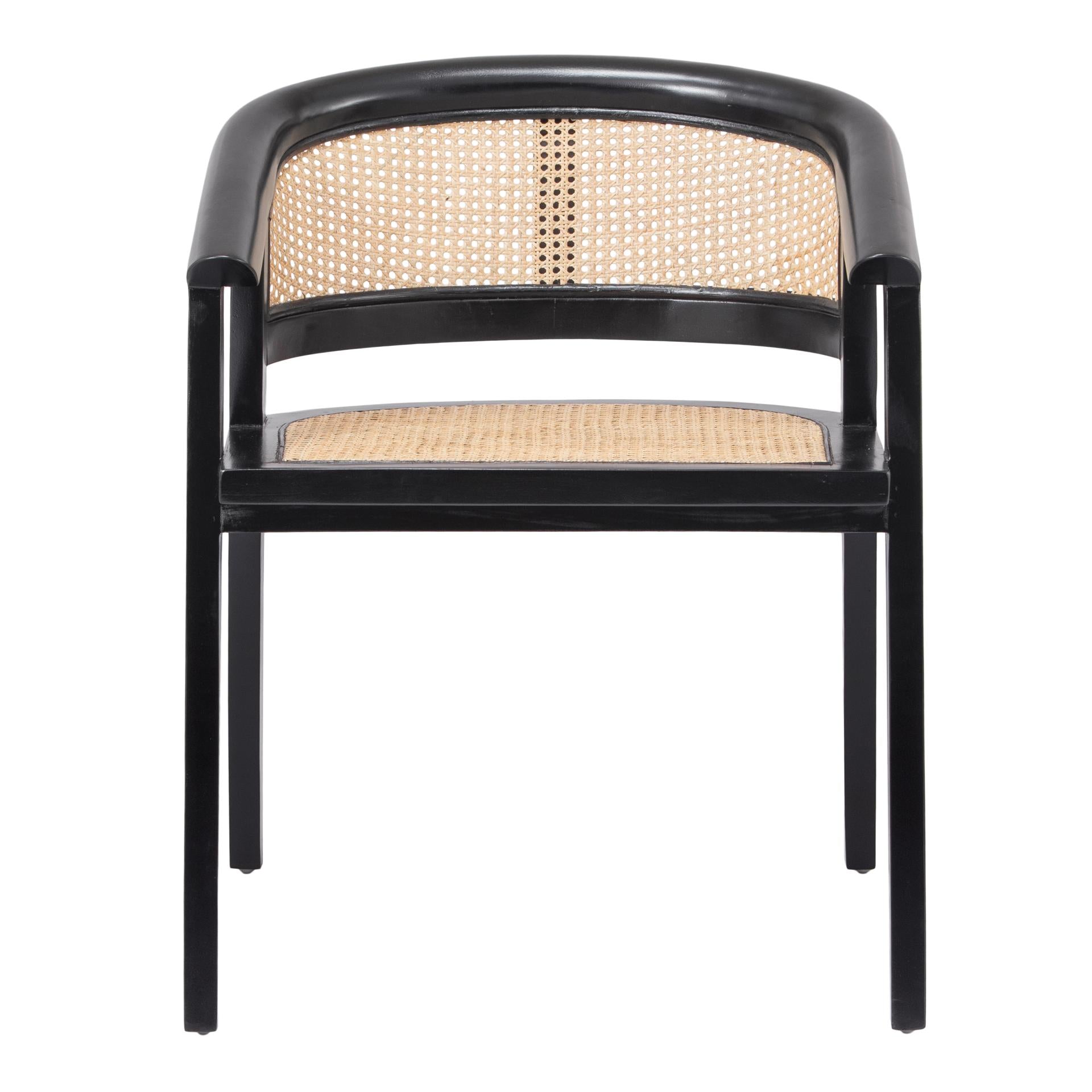 Seine Mahogany Rattan Dining Side Chair - What A Room