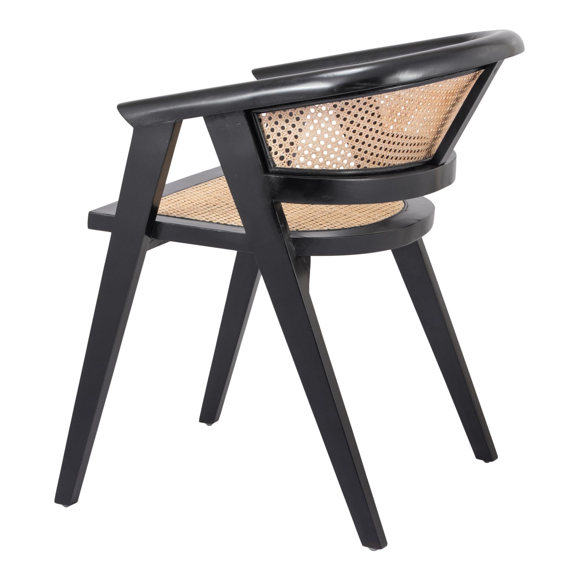 Seine Mahogany Rattan Dining Side Chair - What A Room