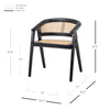 Seine Mahogany Rattan Dining Side Chair - What A Room