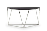 Aria Smoked Glass and Polished Stainless Steel Console Table - What A Room
