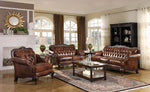 Victoria Rolled Arm Sofa Tri-tone and Warm Brown - What A Room