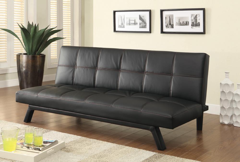 Corrie Biscuit-tufted Upholstered Sofa Bed Black - What A Room