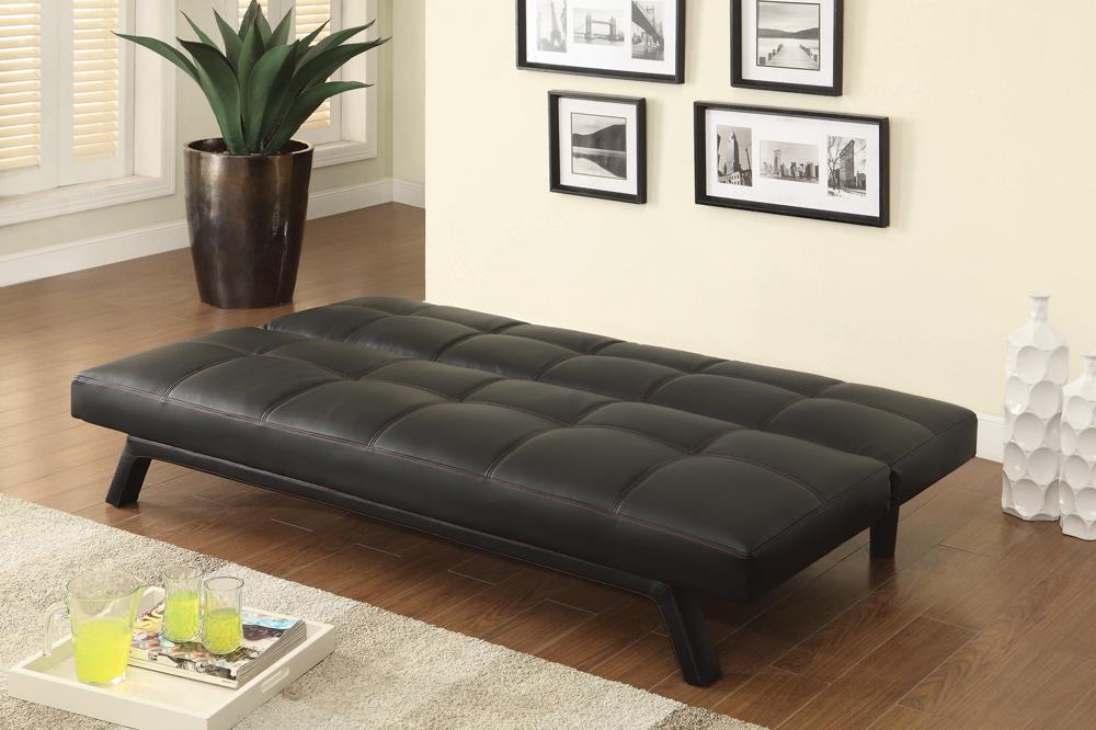 Corrie Biscuit-tufted Upholstered Sofa Bed Black - What A Room