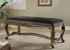 Upholstered Bench Brown and Black - What A Room