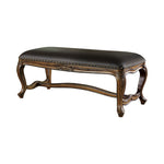 Upholstered Bench Brown and Black - What A Room