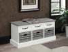 3-drawer Storage Bench White and Weathered Grey - What A Room