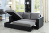 Everly Reversible Sleeper Sectional Grey and Black - What A Room