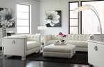 Chaviano Tufted Upholstered Sofa Pearl White - What A Room
