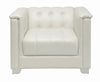 Chaviano Tufted Upholstered Chair Pearl White - What A Room