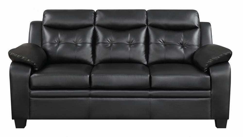 Finley Tufted Upholstered Sofa Black - What A Room