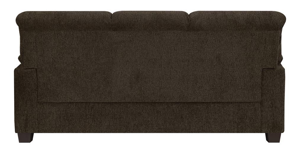 Clemintine Upholstered Sofa with Nailhead Trim Brown - What A Room