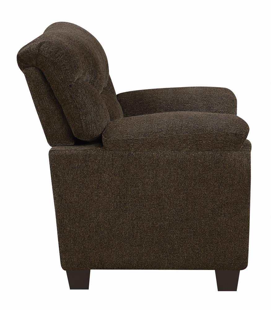 Clemintine Upholstered Chair with Nailhead Trim Brown - What A Room