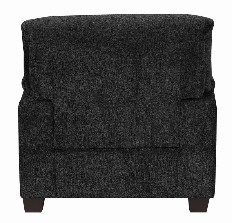 Clemintine Upholstered Chair with Nailhead Trim Graphite - What A Room