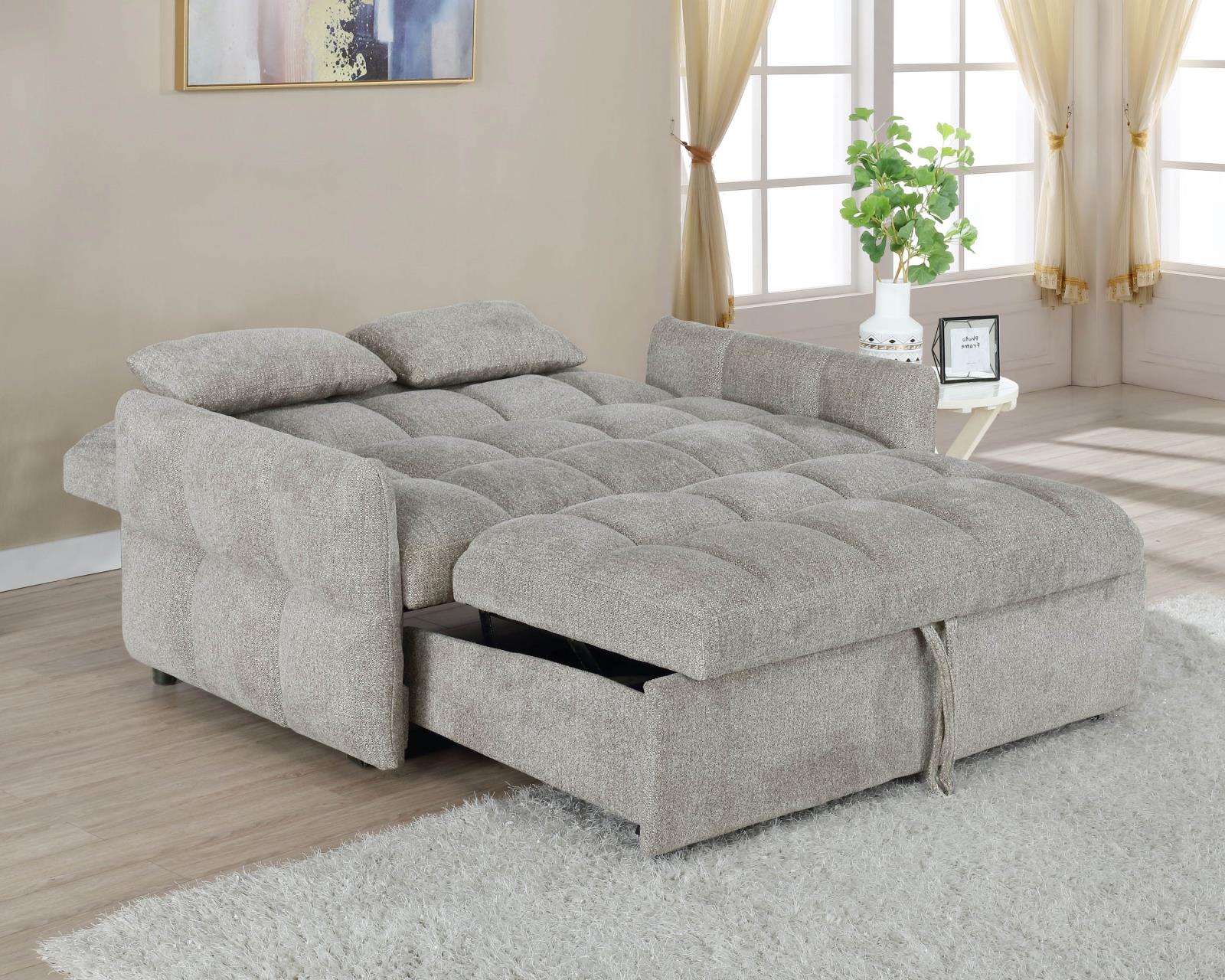 Cotswold Tufted Cushion Sleeper Sofa Bed Beige - What A Room
