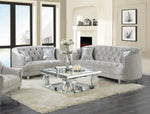 Avonlea Sloped Arm Tufted Sofa Grey - What A Room