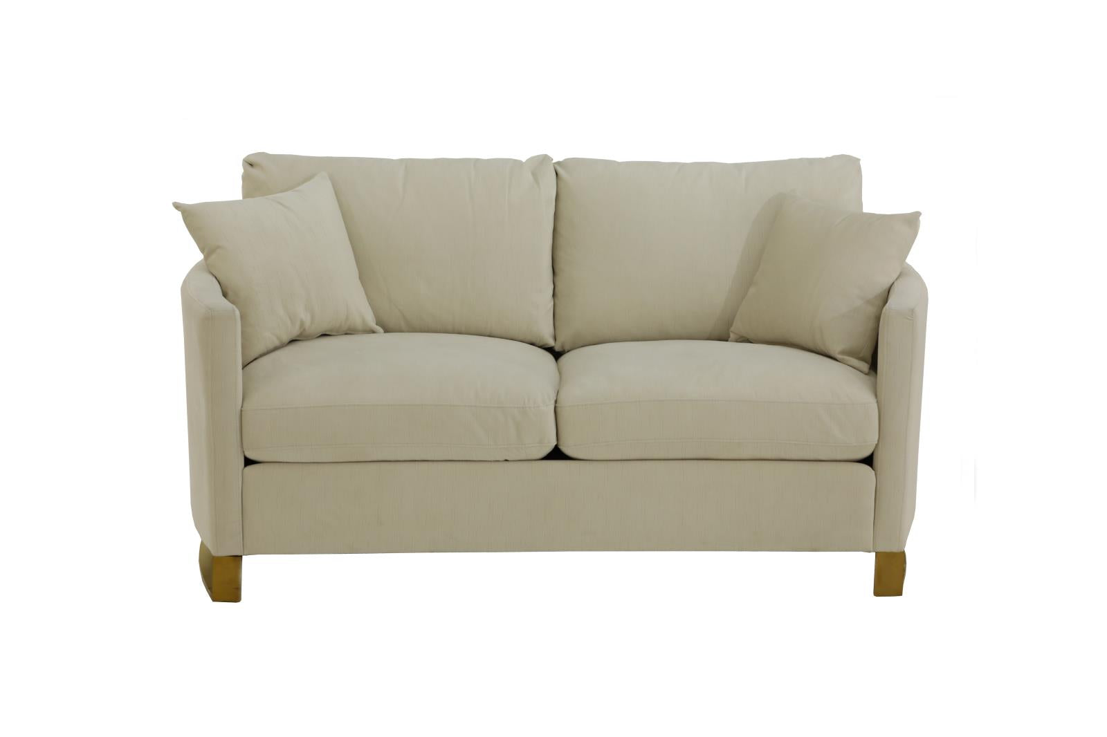 Corliss Upholstered Arched Arms Loveseat Beige - What A Room