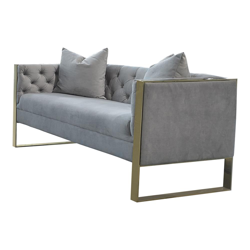 Eastbrook Tufted Back Loveseat Grey - What A Room