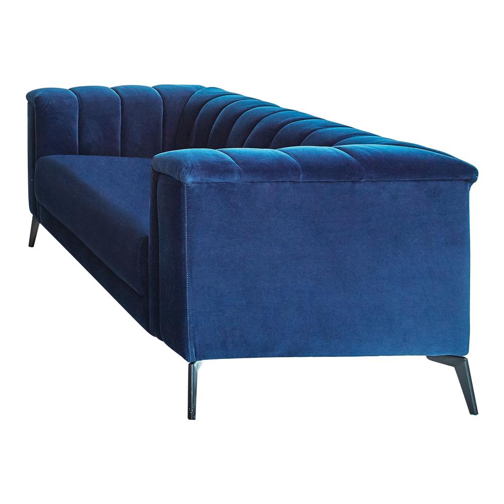 Chalet Tuxedo Arm Loveseat Blue - What A Room
