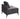 Mattie Upholstered Recessed Arm Chair Charcoal Grey - What A Room