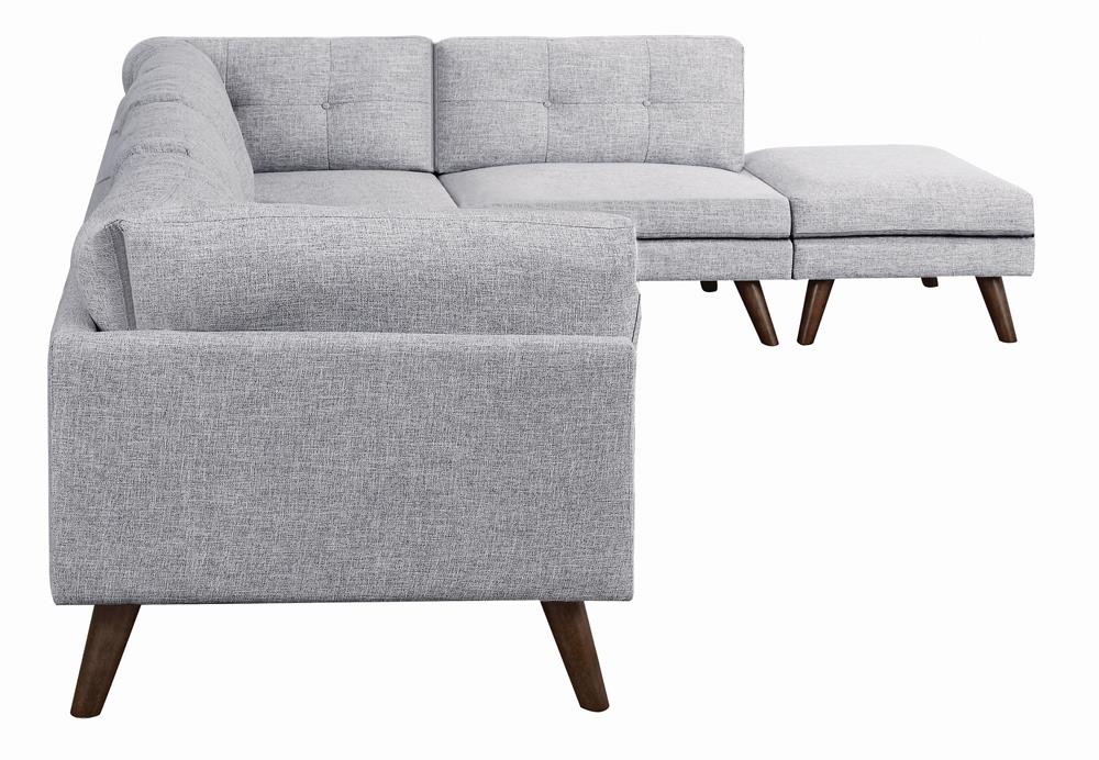 Churchill Button Tufted Armless Chair Grey - What A Room