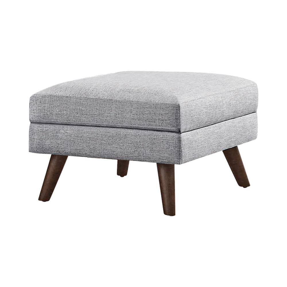 Churchill Ottoman with Tapered Legs Grey - What A Room