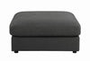 Serene Upholstered Rectangular Ottoman Charcoal - What A Room