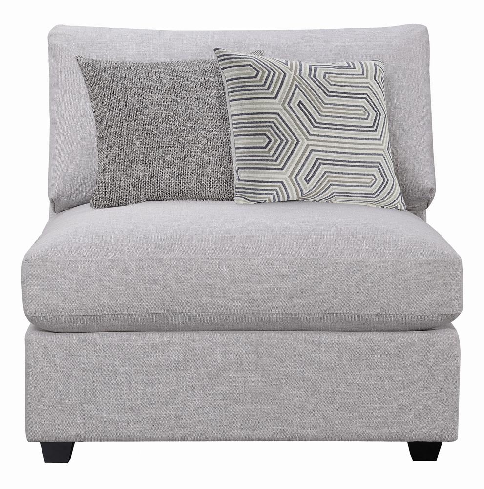Cambria Upholstered Armless Chair Grey - What A Room