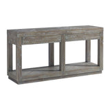 Herringbone Solid Wood Two Drawer Console - What A Room