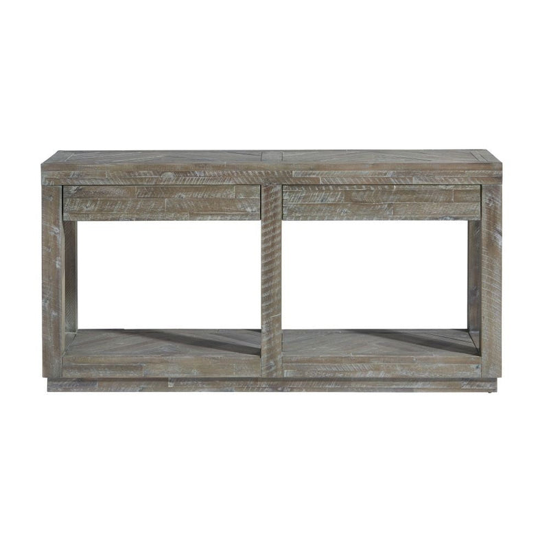 Herringbone Solid Wood Two Drawer Console - What A Room