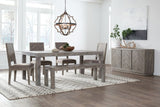 Herringbone Solid Wood Rectangular Dining Table - What A Room