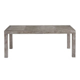 Herringbone Solid Wood Rectangular Dining Table - What A Room