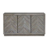 Herringbone Solid Wood Three Door Sideboard - What A Room