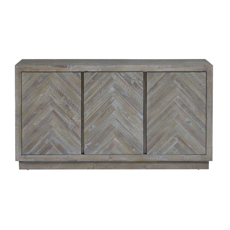 Herringbone Solid Wood Three Door Sideboard - What A Room
