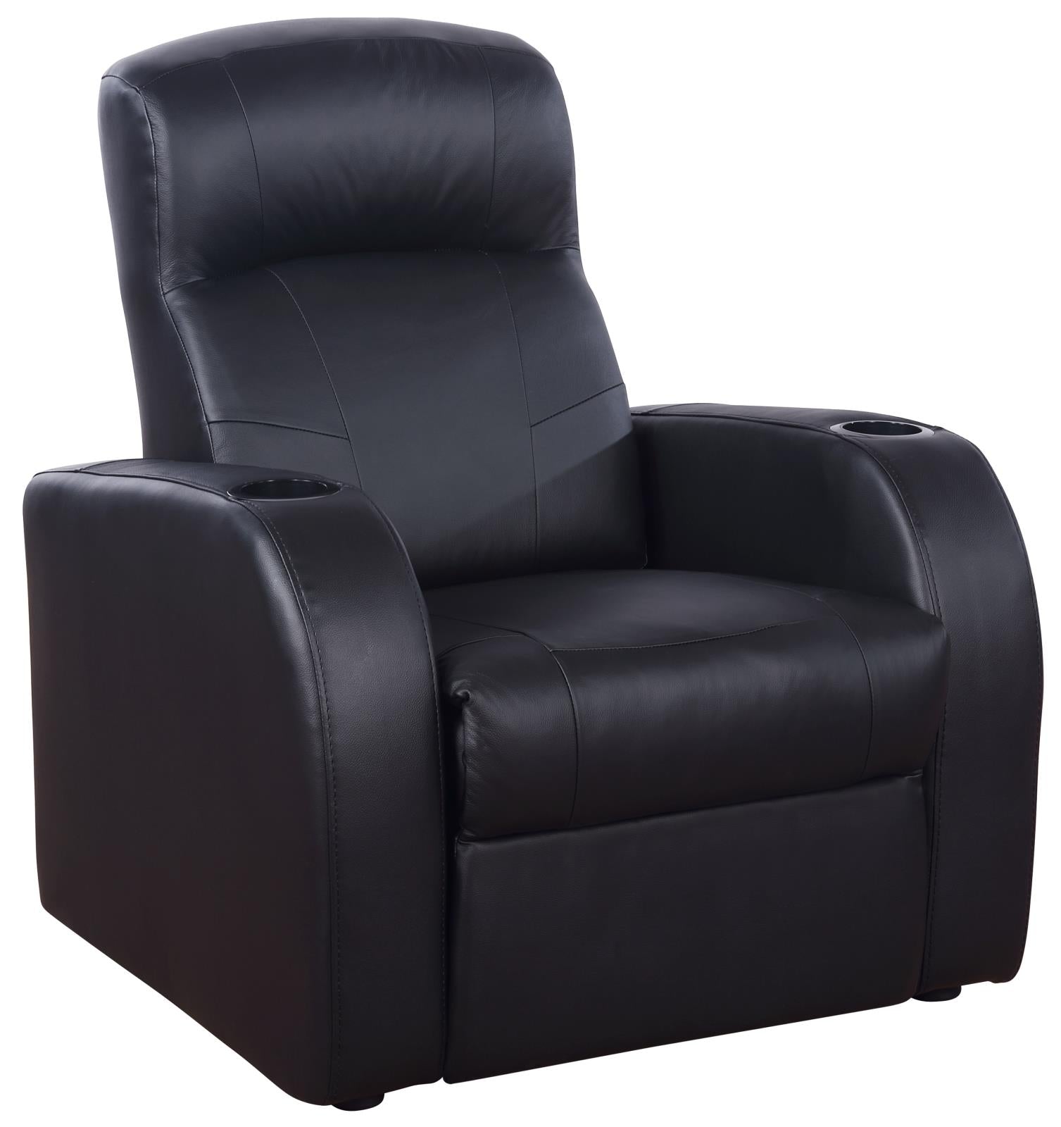 Cyrus Upholstered Recliner Living Room Set Black - What A Room