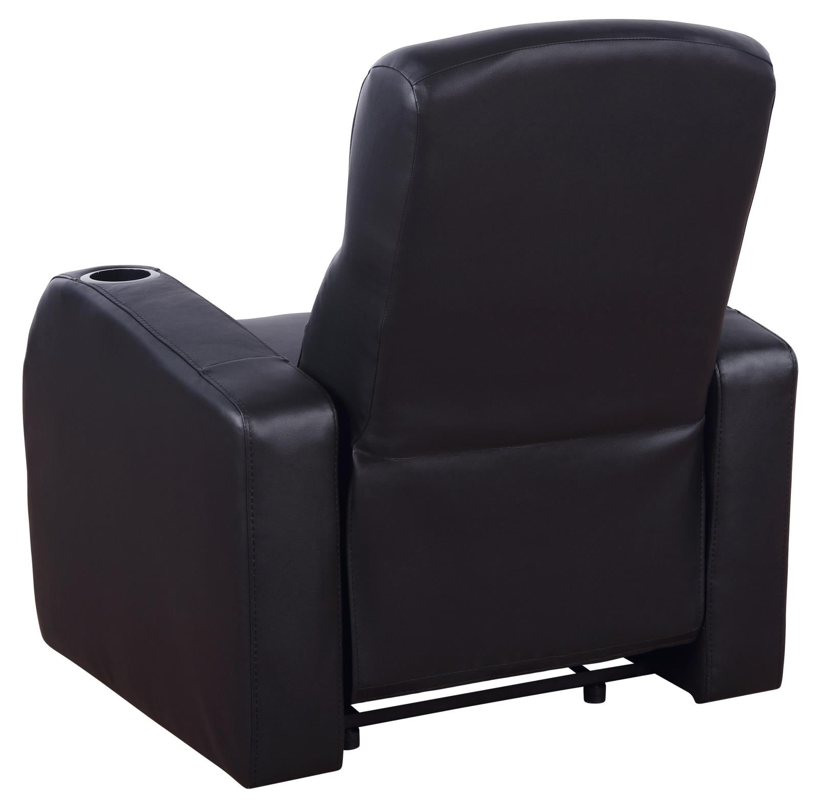 Cyrus Upholstered Recliner Living Room Set Black - What A Room