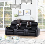 Cyrus Home Theater Upholstered Console Black - What A Room