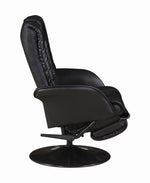Upholstered Swivel Recliner Black - What A Room