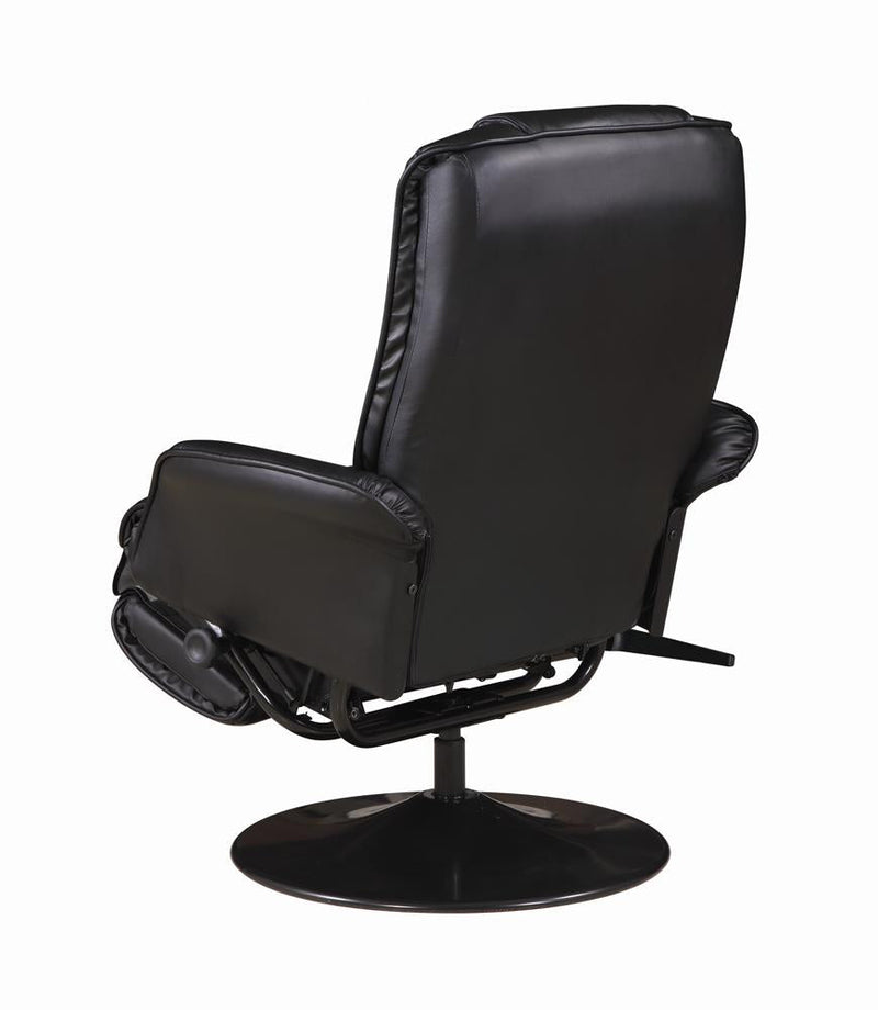 Upholstered Swivel Recliner Black - What A Room