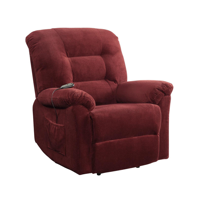 Upholstered Power Lift Recliner Brick Red - What A Room