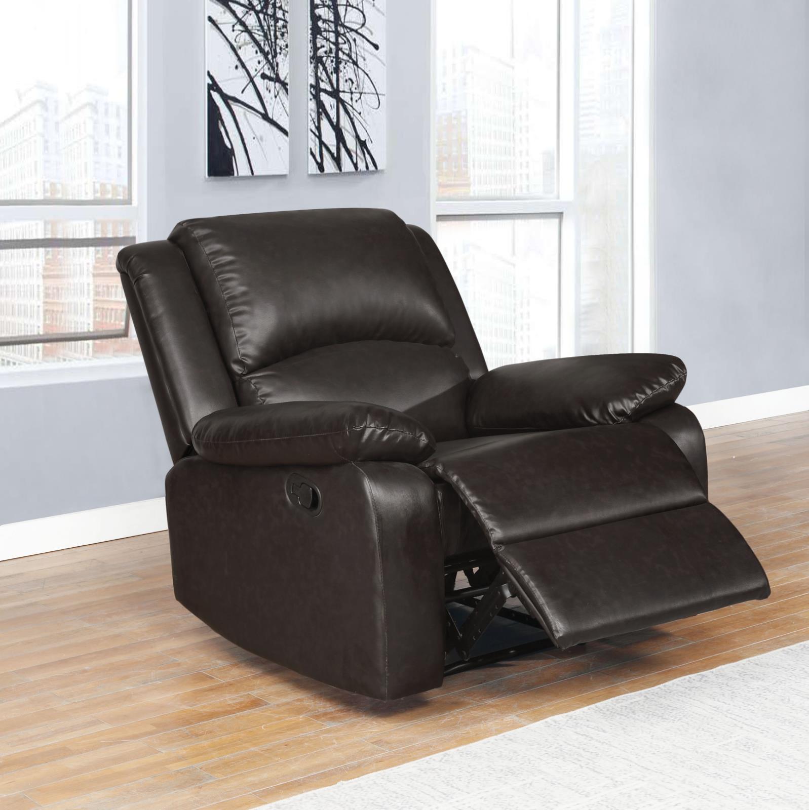 Boston Upholstered Tufted Recliner Two-tone Brown - What A Room