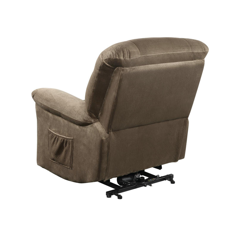Upholstered Power Lift Recliner Brown Sugar - What A Room