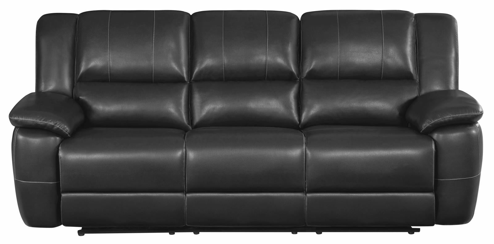 Lee Upholstered Pillow Top Arm Living Room Set Black - What A Room